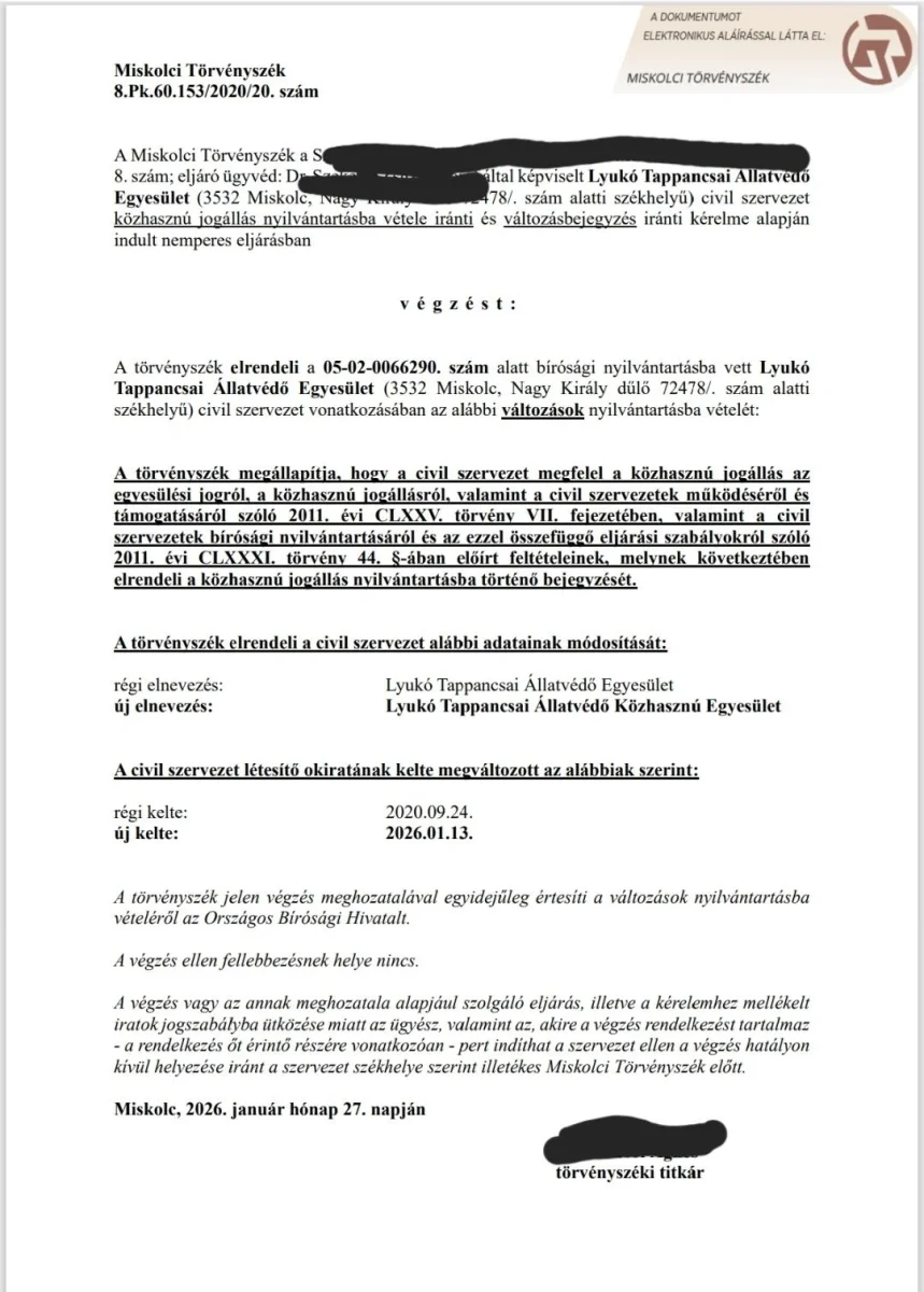 Fontos változásokról szeretnénk beszámolni nektek a Lyukó Tappancsai Állatvédő Egyesület életében.🥰